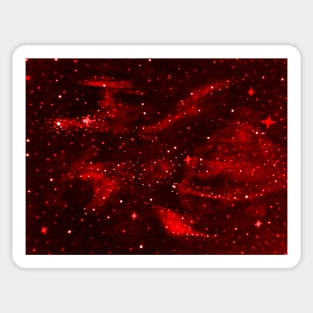 Simple Red Galaxy Sticker